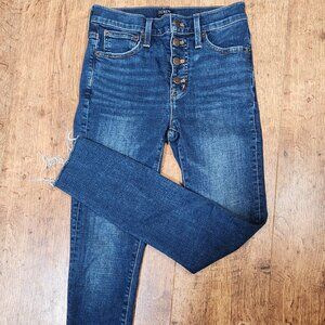 J. CREW 10"  High-Rise Skinny Button Fly Jeans - Sz 25